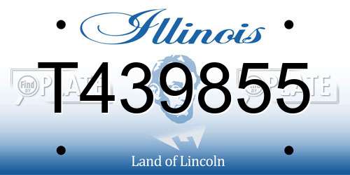 T439855 Illinois License Plate