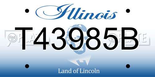 T43985B Illinois License Plate