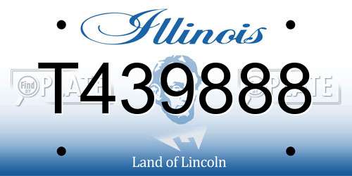 T439888 Illinois License Plate