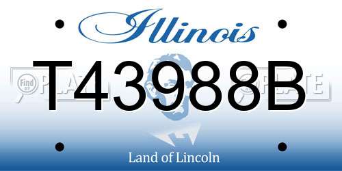 T43988B Illinois License Plate