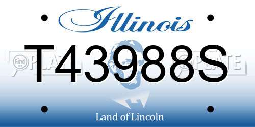 T43988S Illinois License Plate