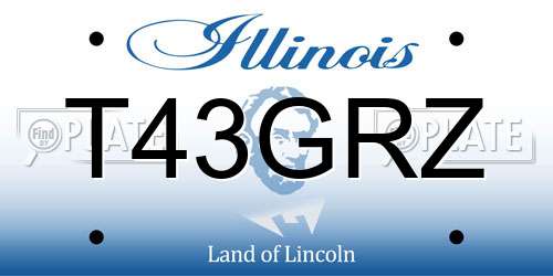 T43GRZ Illinois License Plate