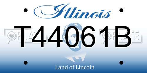 T44061B Illinois License Plate