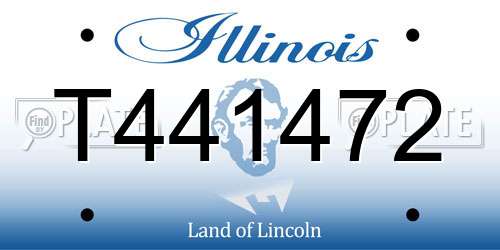 T441472 Illinois License Plate