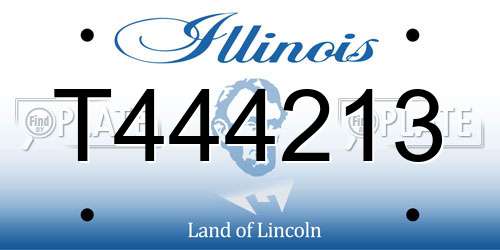 T444213 Illinois License Plate
