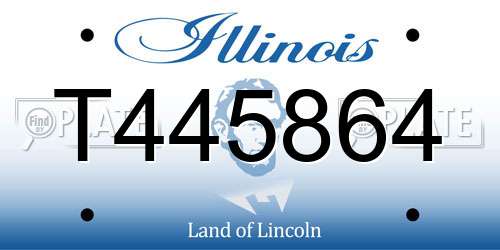 T445864 Illinois License Plate