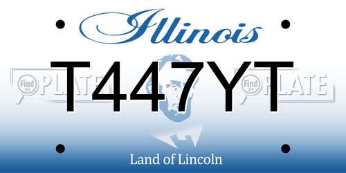 T447YT Illinois License Plate