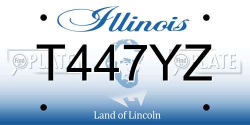 T447YZ Illinois License Plate
