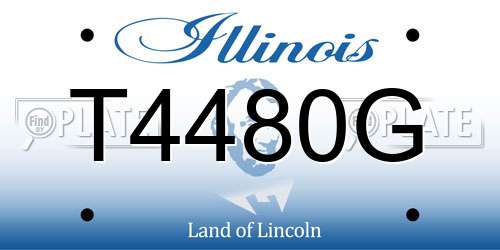 T4480G Illinois License Plate