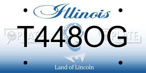T448OG Illinois License Plate