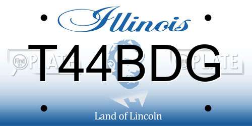 T44BDG Illinois License Plate