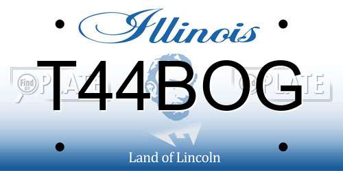 T44BOG Illinois License Plate
