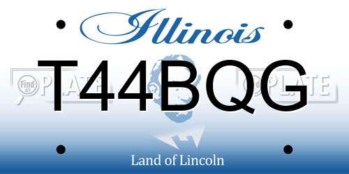 T44BQG Illinois License Plate