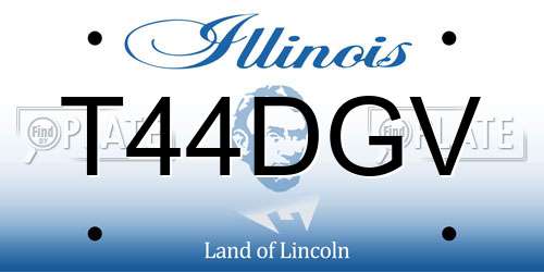 T44DGV Illinois License Plate