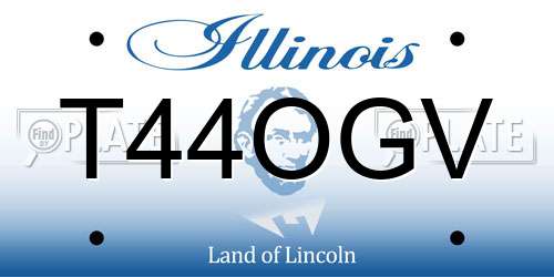 T44OGV Illinois License Plate