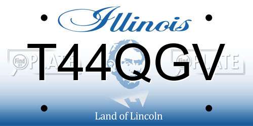 T44QGV Illinois License Plate