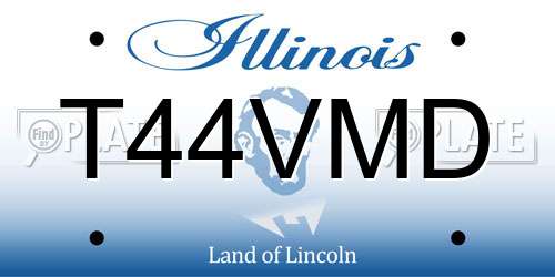 T44VMD Illinois License Plate