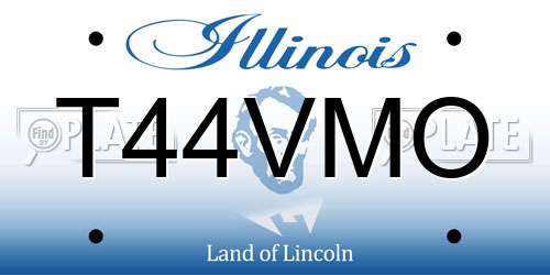 T44VMO Illinois License Plate