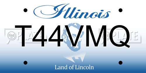 T44VMQ Illinois License Plate