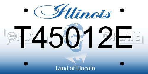 T45012E Illinois License Plate