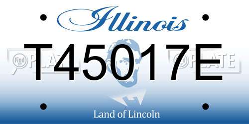 T45017E Illinois License Plate