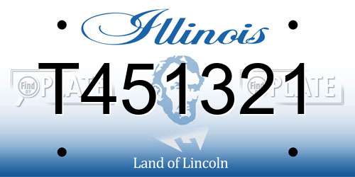 T451321 Illinois License Plate