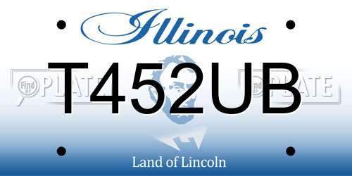 T452UB Illinois License Plate