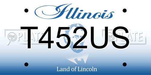 T452US Illinois License Plate