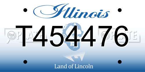 T454476 Illinois License Plate
