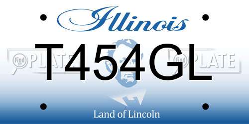 T454GL Illinois License Plate