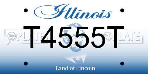 T4555T Illinois License Plate