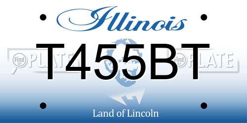 T455BT Illinois License Plate