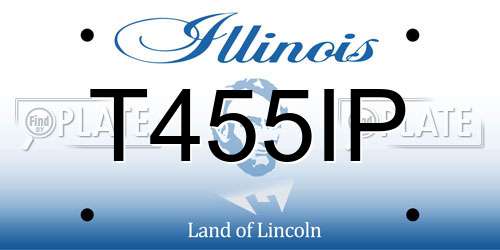 T455IP Illinois License Plate