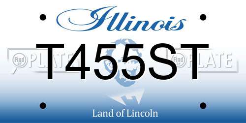 T455ST Illinois License Plate