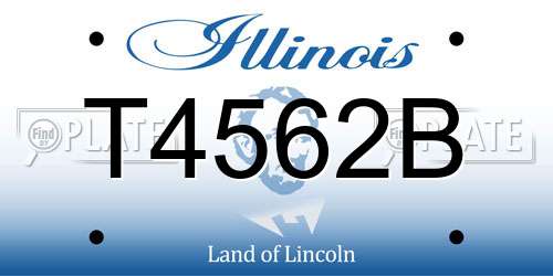 T4562B Illinois License Plate
