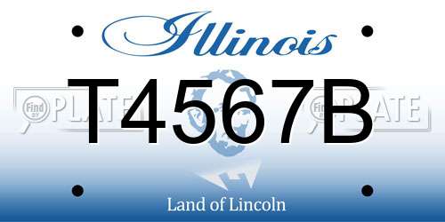 T4567B Illinois License Plate