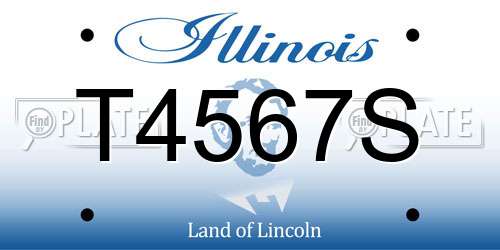 T4567S Illinois License Plate