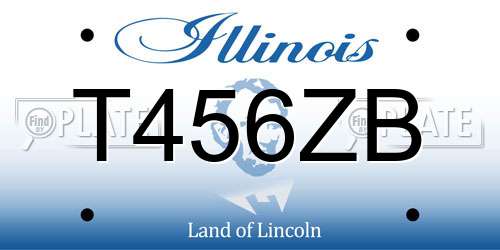 T456ZB Illinois License Plate