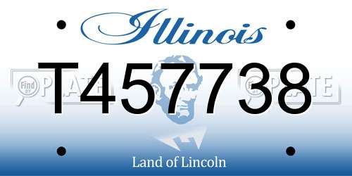 T457738 Illinois License Plate
