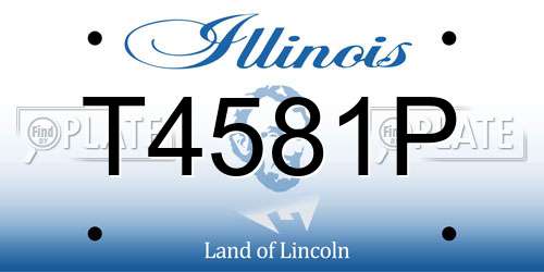 T4581P Illinois License Plate