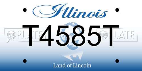 T4585T Illinois License Plate