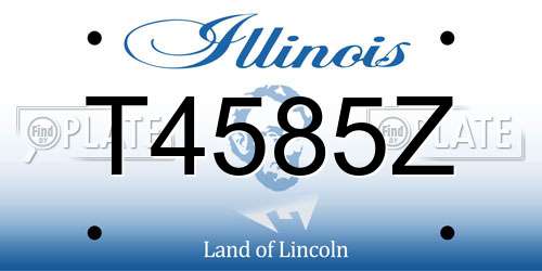 T4585Z Illinois License Plate