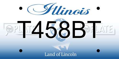 T458BT Illinois License Plate