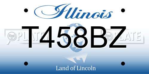 T458BZ Illinois License Plate