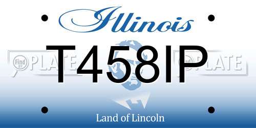 T458IP Illinois License Plate