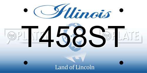 T458ST Illinois License Plate