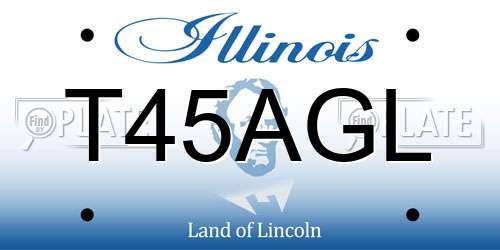 T45AGL Illinois License Plate