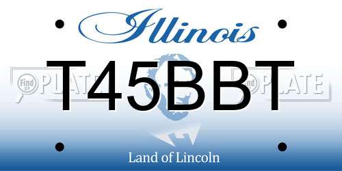 T45BBT Illinois License Plate