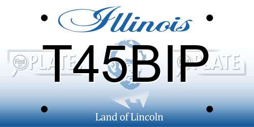 T45BIP Illinois License Plate