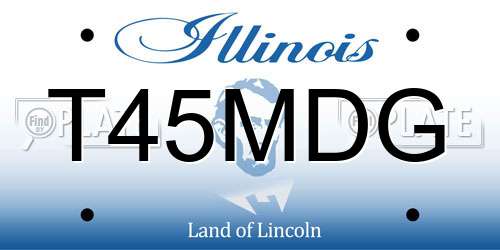 T45MDG Illinois License Plate